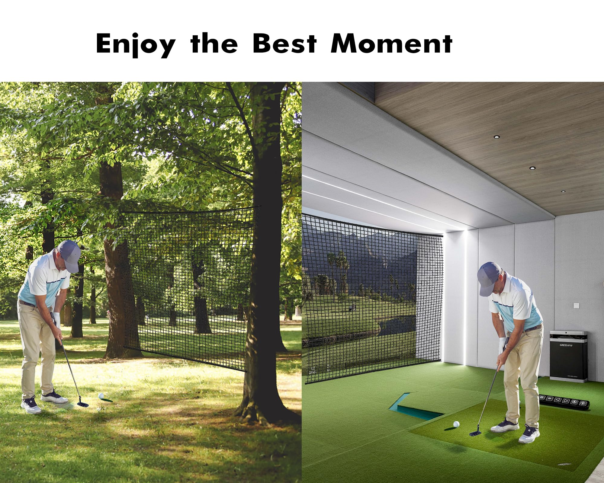 Fahnemt Backyard Driving Net - Sports Netting for Hitting Golf, Baseball, Hockey, Soccer - 10x10FT