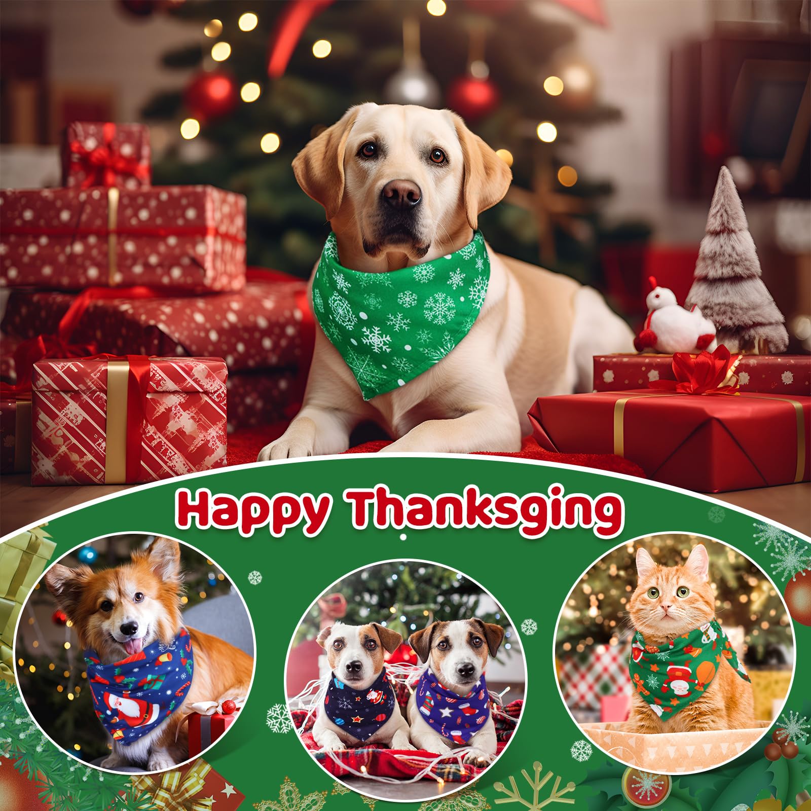 Chunful 200 Stück Weihnachten Hund Bandanas Bulk Xmas Hund Bandanas Schneemann Weihnachtsmann Schneeflocke Haustier Bandana Verschiedene Stile Haustier Dreieck Schal Lätzchen Halstuch Zubehör für
