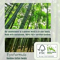 Vista 2 de Eyxformula 200 hisopos de algodón de 6 pulgadas de largo con puntas redondas dobles, palos de bambú resistentes, aplicadores de punta de algodón