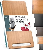 Vista 10 de Ibyx Elegante bandeja deslizante para tu cafetera y electrodomésticos de cocina pesados, resistente, se desliza fácilmente debajo del gabinete Negro