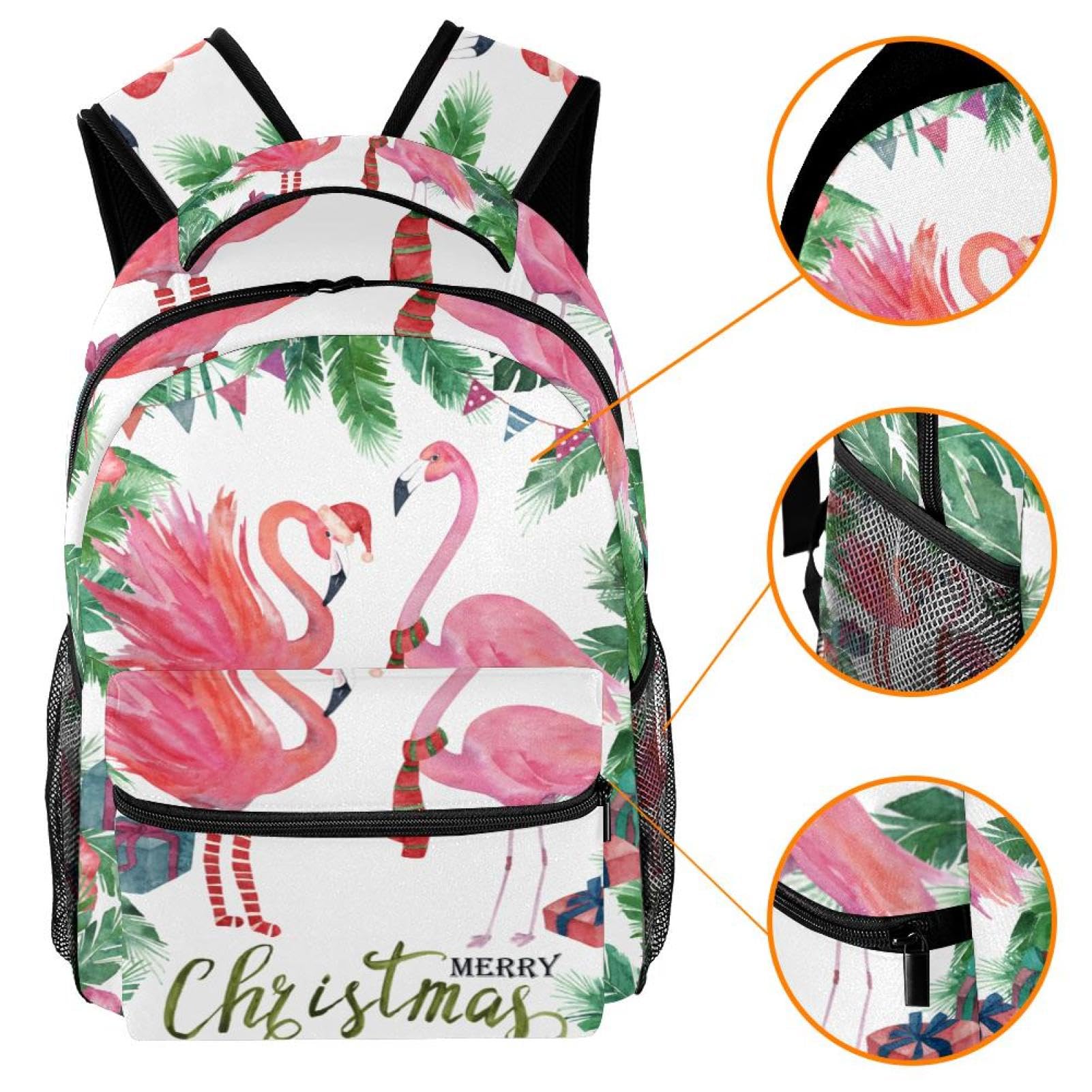 Zaino scolastico per uomini e donne, borsa da viaggio per computer portatile Merry Christmas, zaino leggero per università, zaino casual per libri