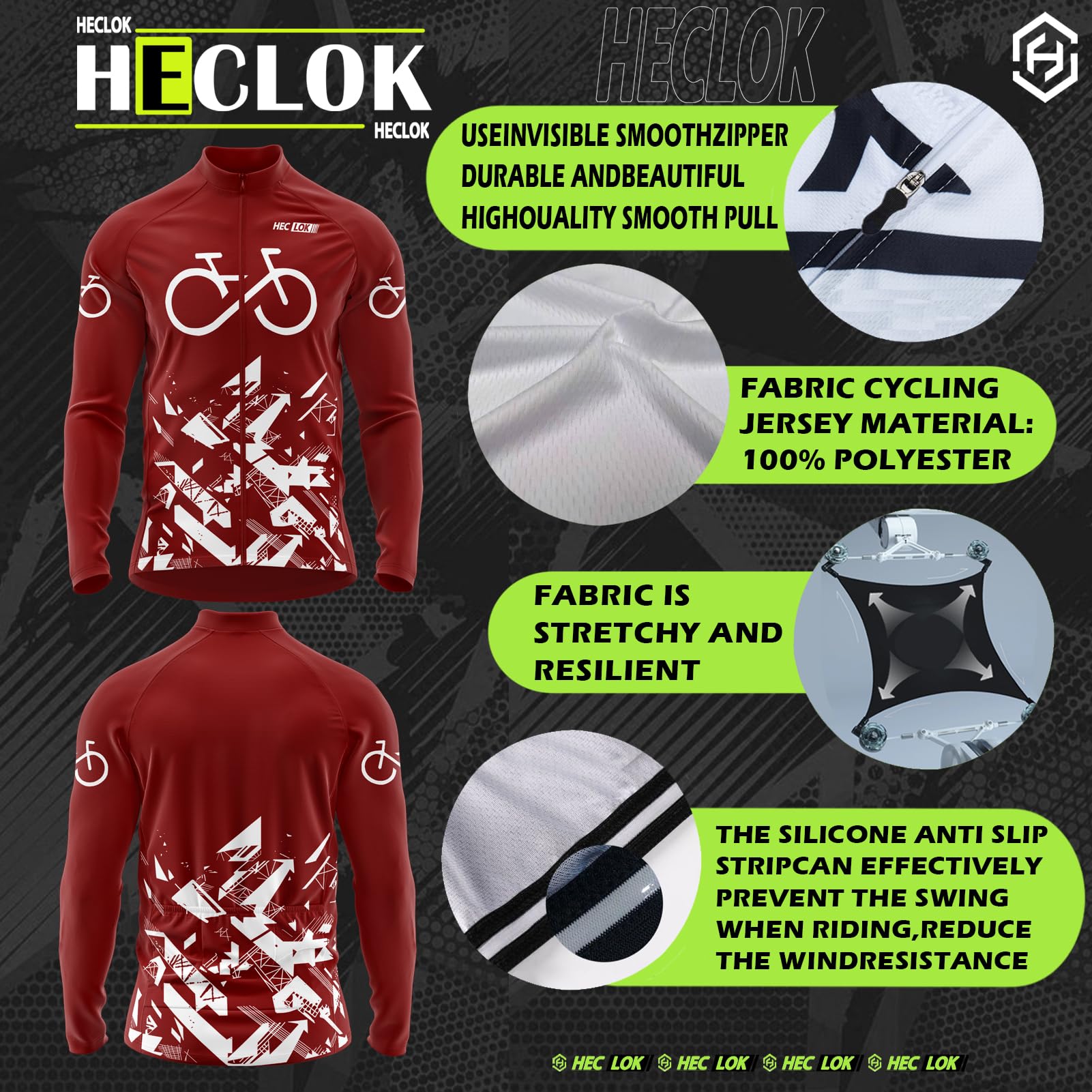 Traje Jerseys de Ciclismo para Hombre,Conjunto Ropa de Ciclo Manga Larga,Conjunto Ciclismo Hombre Manga,con Pantalón Acolchado de Gel 9D Y Culotte con Tirantes