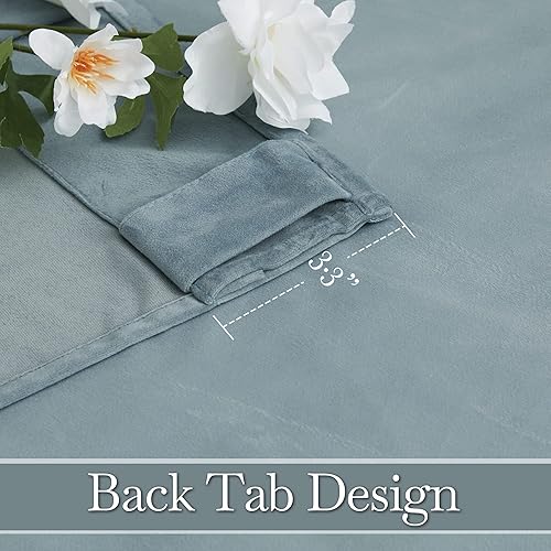 Miniatura 10 de RYB HOME - Cortinas de terciopelo beige, cortinas decorativas resistentes con pestaña trasera, cubierta de privacidad para oscurecer habitación