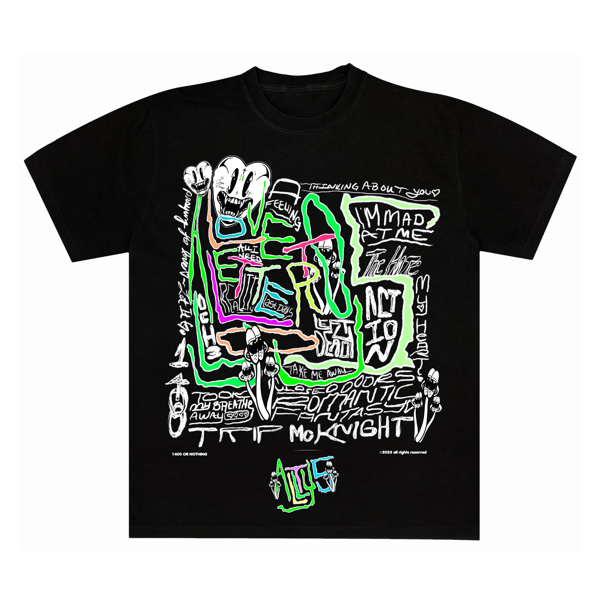 Trippie ReddUnisex-Adult Standard Allty5 Scribble Tee