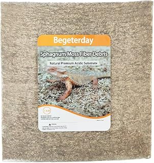 18 Quart Sphagnum Moss Fiber Substrate, Natural Premium Moisture Retention Medium for Snake Tank Accessories, Ideal Reptile Substrate for Prefer Acidic Conditions Terrarium Tanks