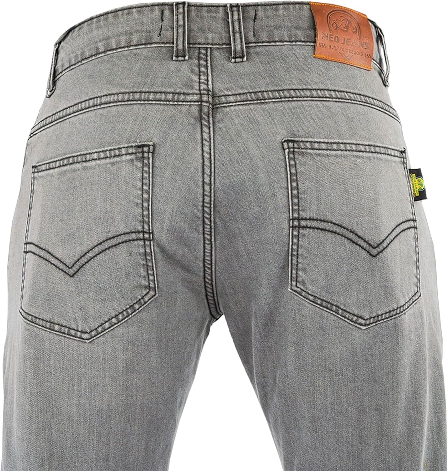 Armored Motorcycle Pants for Men Aramid Fiber Motorcycle Jeans with Inside Pockets for Armor Pads Mens Riding Pants with CE Approved Knee and Hip Armors - Grey (30W x 32L)