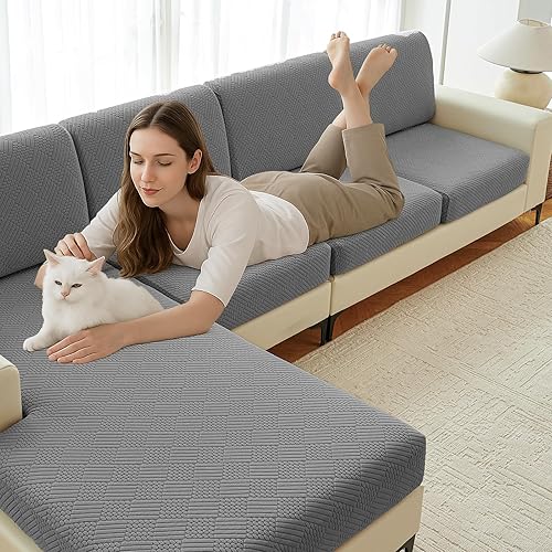 Deep Dream Fundas de cojín para sofá, fundas de sofá seccional en forma de L, fundas elásticas para respaldo de sofá para perros y mascotas (1 funda