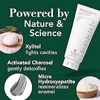 Vista 3 de Terra & Co. Brilliant Black Hydroxyapatite - Pasta de dientes para blanquear los dientes, hecha en Estados Unidos, pasta de dientes natural