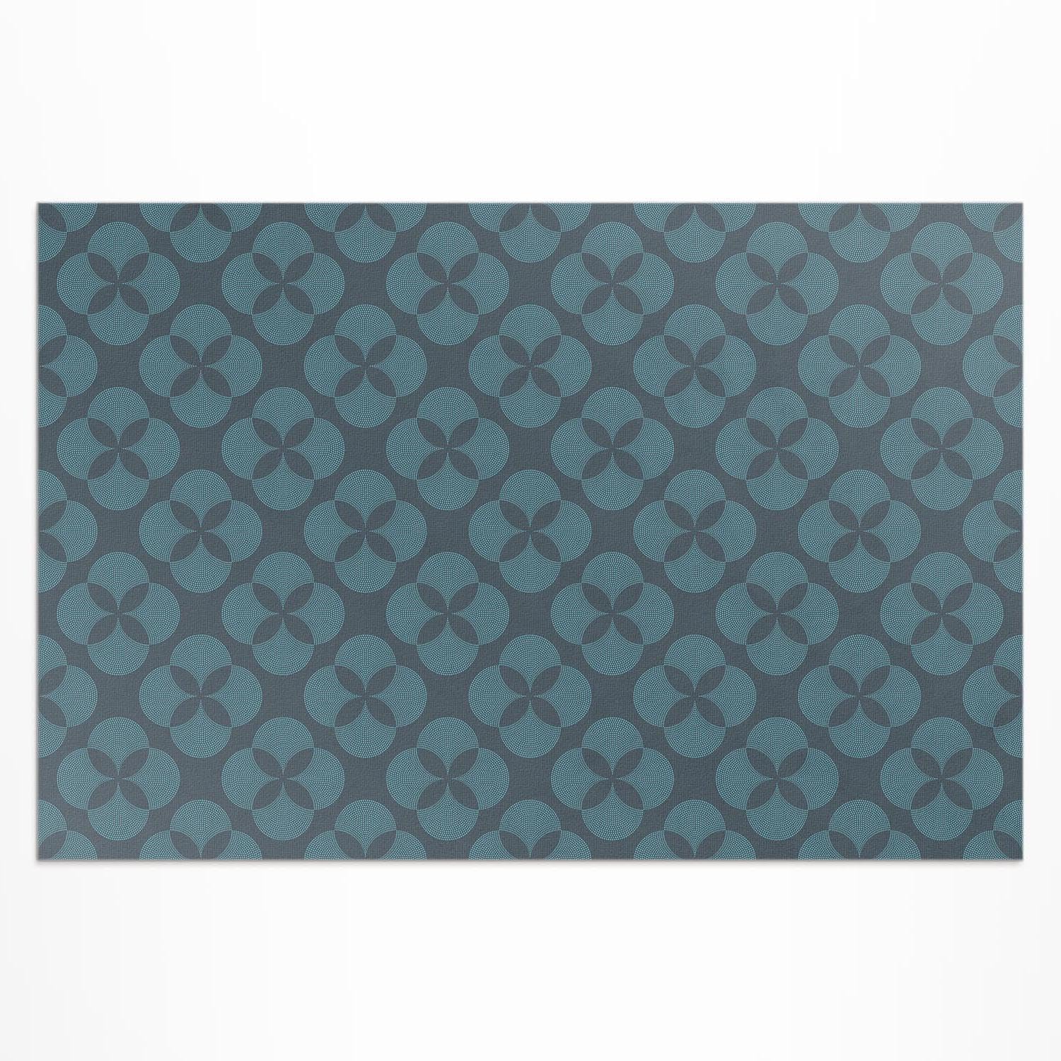 Tapis de sol extérieur en PVC motif trèfles 150x225 cm haute durabilité