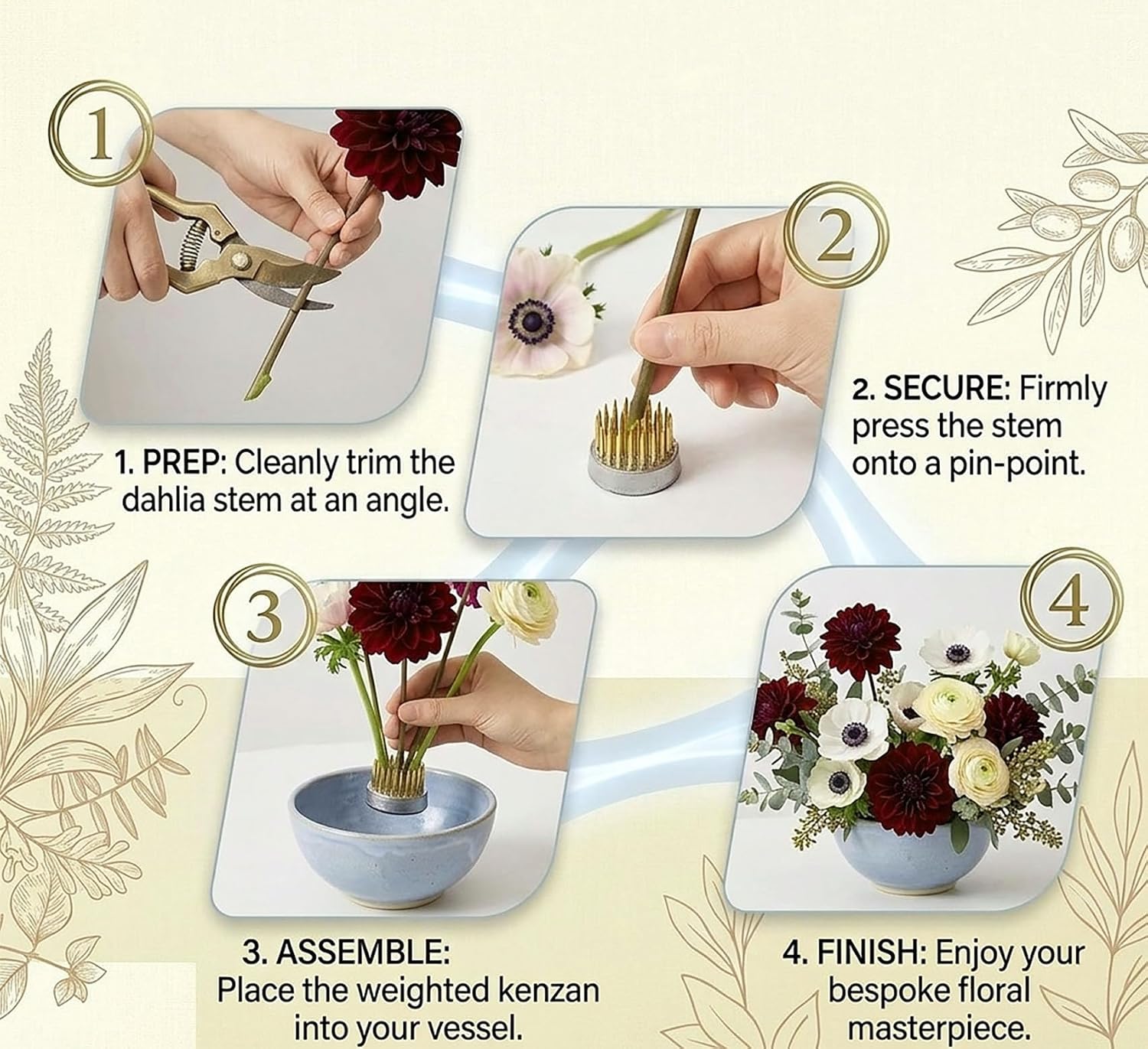 6Pcs Mini Floral Frog Kenzan, 0.9" Stainless Steel Pin, Japanese Ikebana, for Small Vase, DIY Flower Arranging, Wedding, Reusable