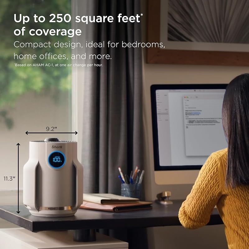 Shark NeverChange Compact Pro Air Purifier, HP072, Dove image 6