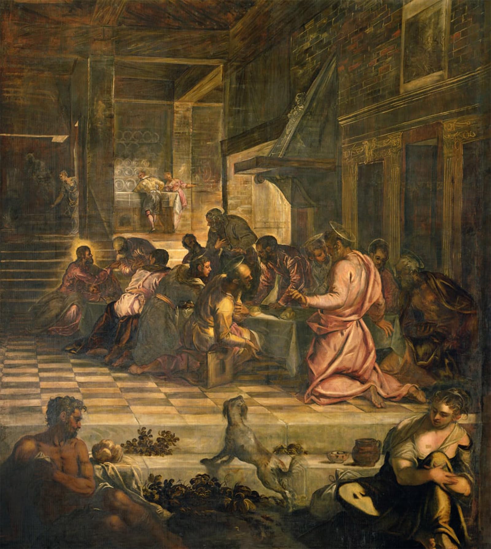 ARTXLXXBN Famous Print Painting Colorful Art Print the Last Supper by Jacopo Robusti Tintoretto Canvas Art Decorations for Home Decor 60x90cm