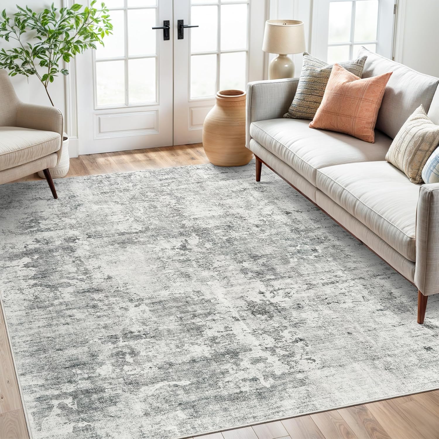 Tapis antidérapant lavable pour éviter les glissades au salon