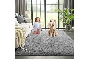 Kimicole Grey Area Rug: Cozy Comfort for Your Bedroom Haven