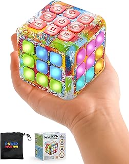 Power Your Fun Cubik LED Flashing Cube Memory Game -...