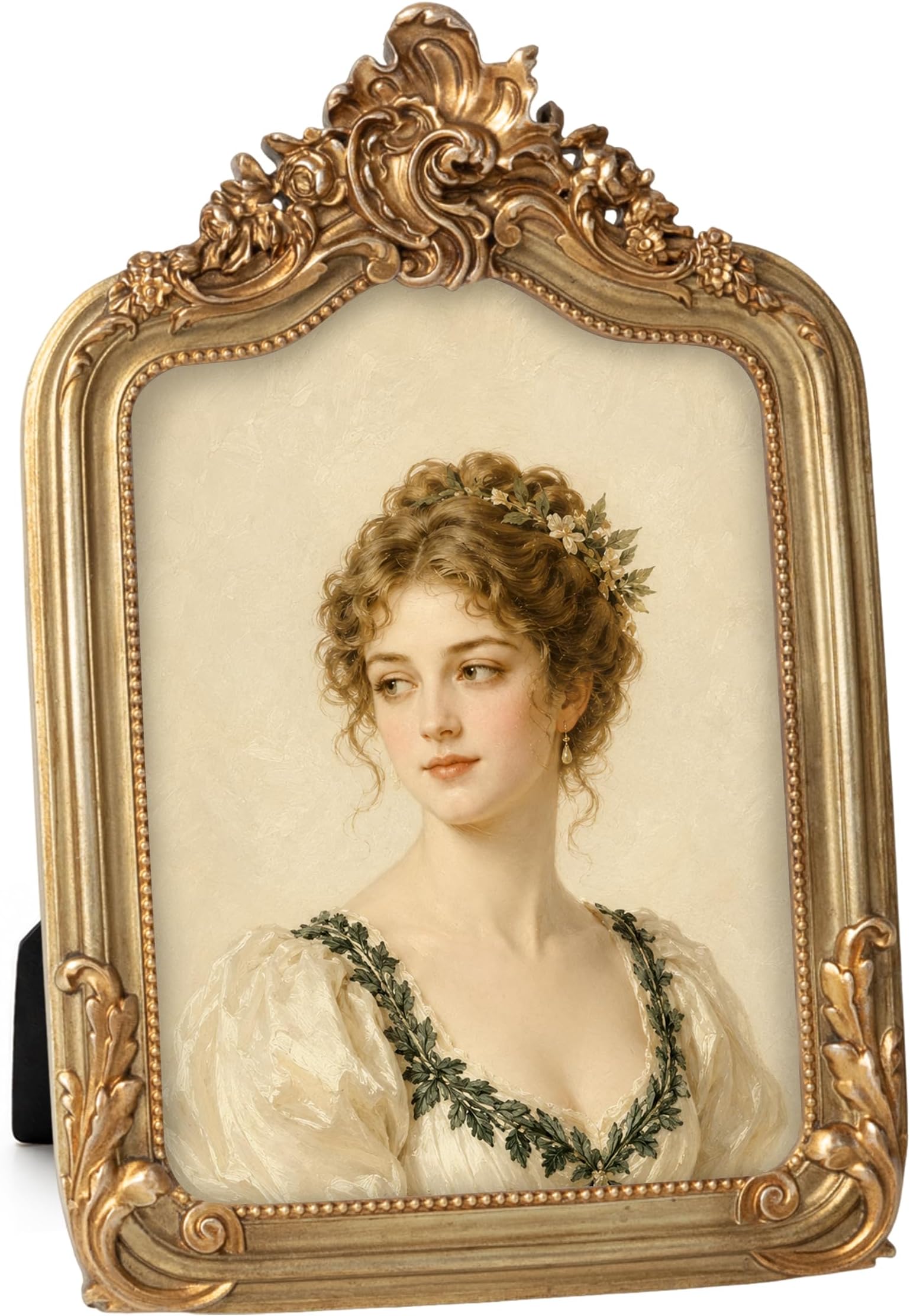 AELS 13 CM x18 CM Vintage Picture Frame, Elegant Antique Photo Frames with Glass Front, Photo Display, Tabletop Wall Hanging, Gift Ideas