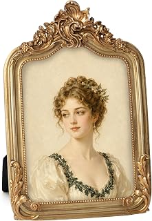 AELS 5x7 Inch Vintage Picture Frame, Elegant Antique Photo Frames with Glass Front, Photo Display, Tabletop Wall Hanging, Gift Ideas
