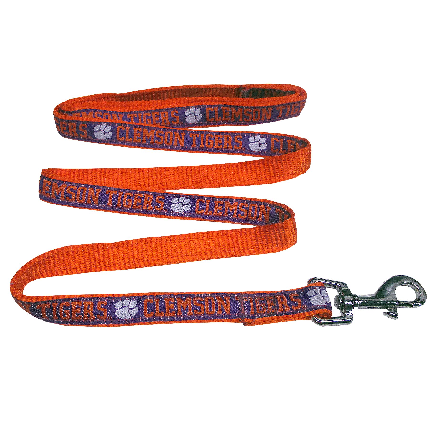 Pets First Collegiate Pet Accessories, Dog Leash, Clemson Tigers, Small