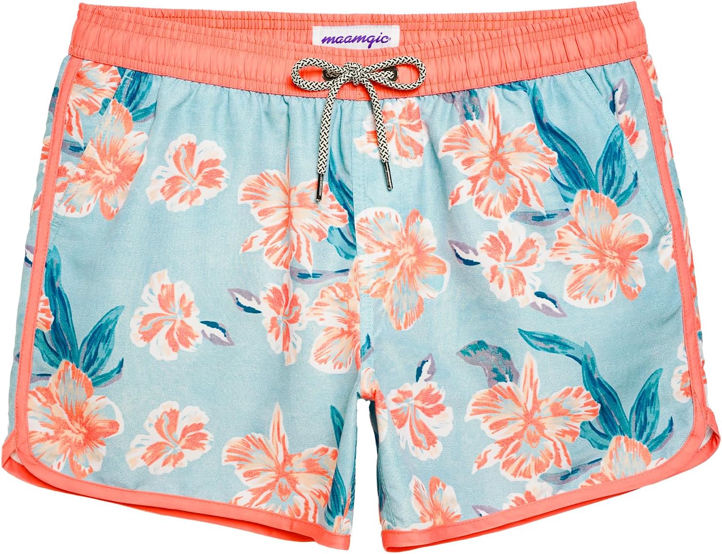 Mens Boys Short 80s 90s Vintage Swim Trunks with Mesh Lining Quick Dry Swim Suits Board Shorts