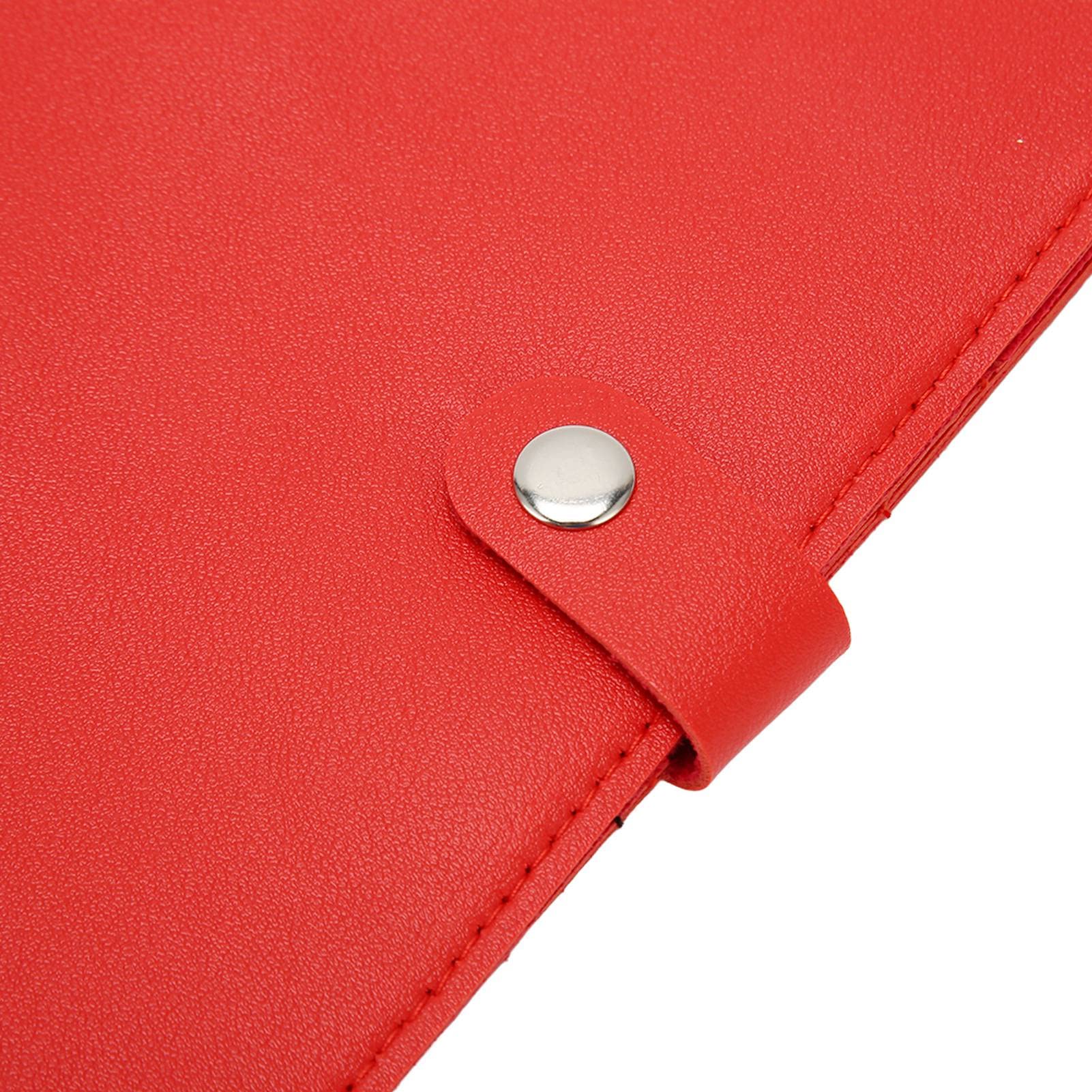 Estuche para ganchos de ganchillo, bolsa de almacenamiento de ganchillo para ahorrar espacio, cierre a presión seguro, color rojo, para tejer, viaje a casa