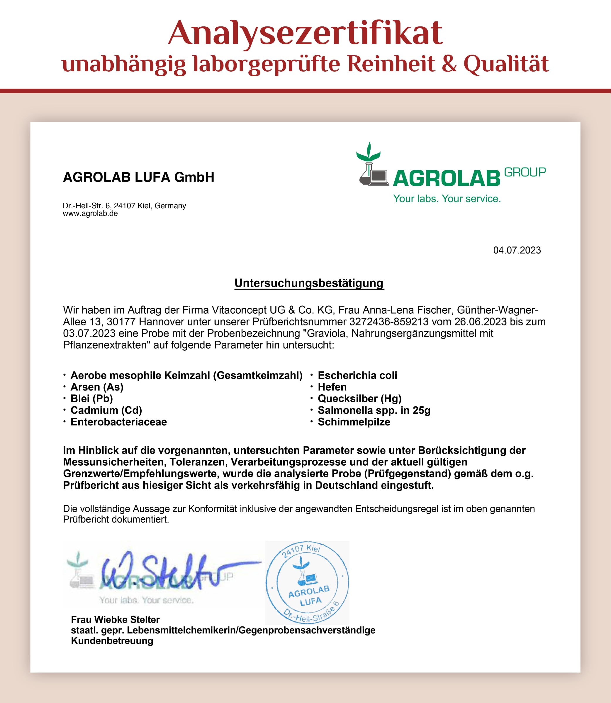 Vitaconcept I Graviola Extrakt 2000 mg I 180 Kapseln I hochdosiertes Graviola 10:1 Fruchtextrakt I vegan I laborgeprüft