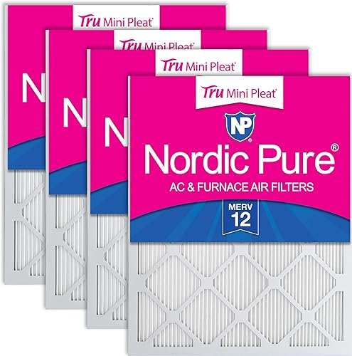 Miniatura 39 de Nordic Pure 24x24x1 (23 3/8 x 23 3/8 x 3/4) Pleated MERV 12 Air Filters 6 Pack