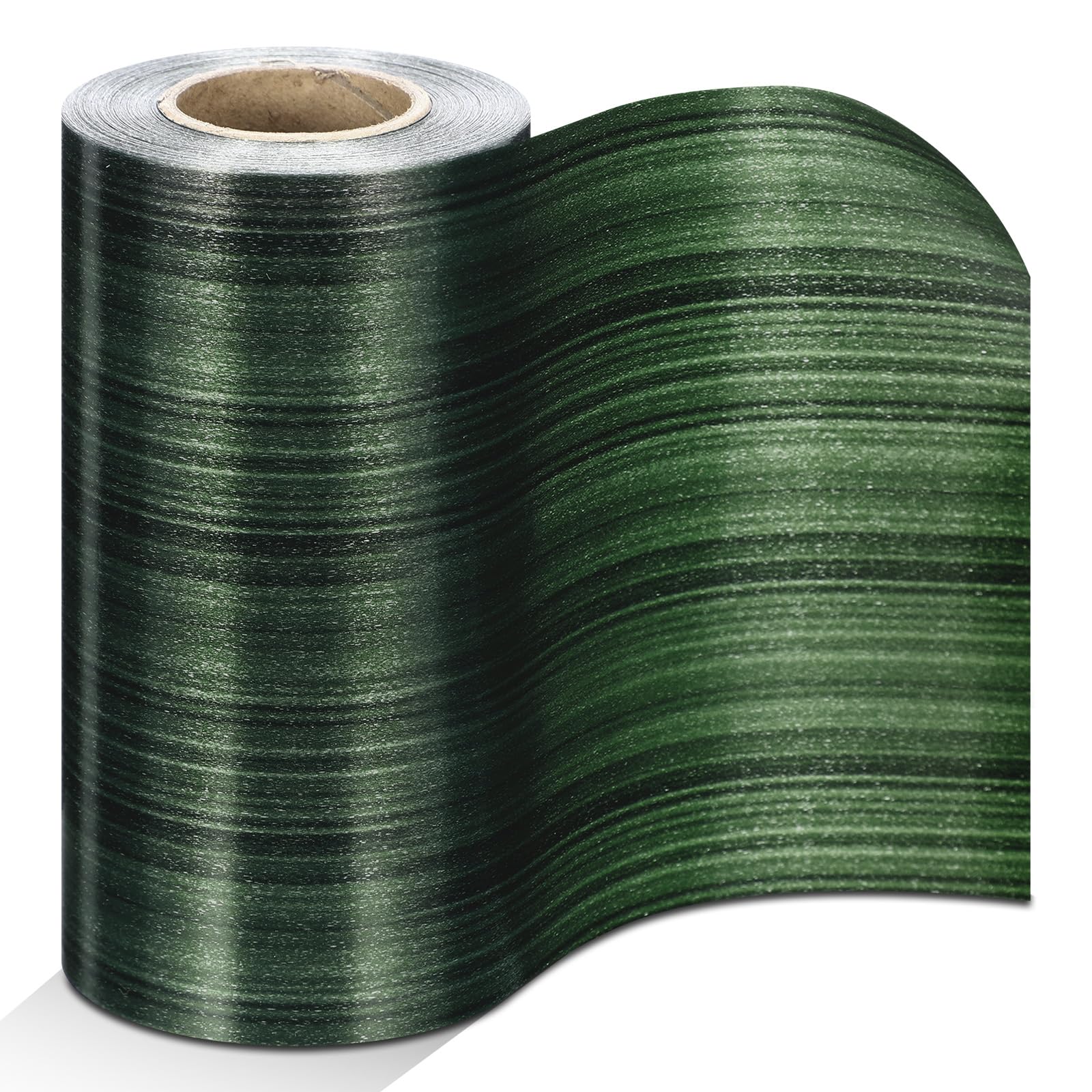 Photo 1 of Syhood Outdoor Ribbon Poly Satin Ribbon Floral Craft Decoration Aspidistra Leaf Riband Easter Holiday Outdoor Decorating (5.9 Inch X 30 Yards,Dark Green)