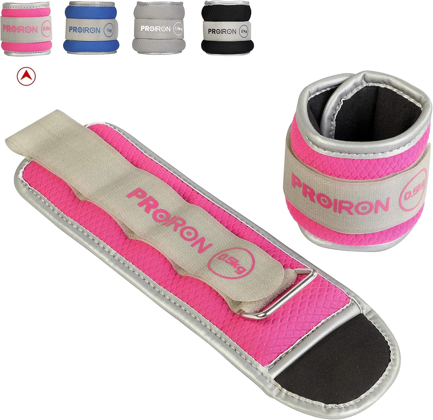 PROIRON Ankle Weights Wrist Leg Weights for Women Men 0.5kg in Pair Reflective Ankle Weight Set for Fitness Exercise Jogging Aerobics