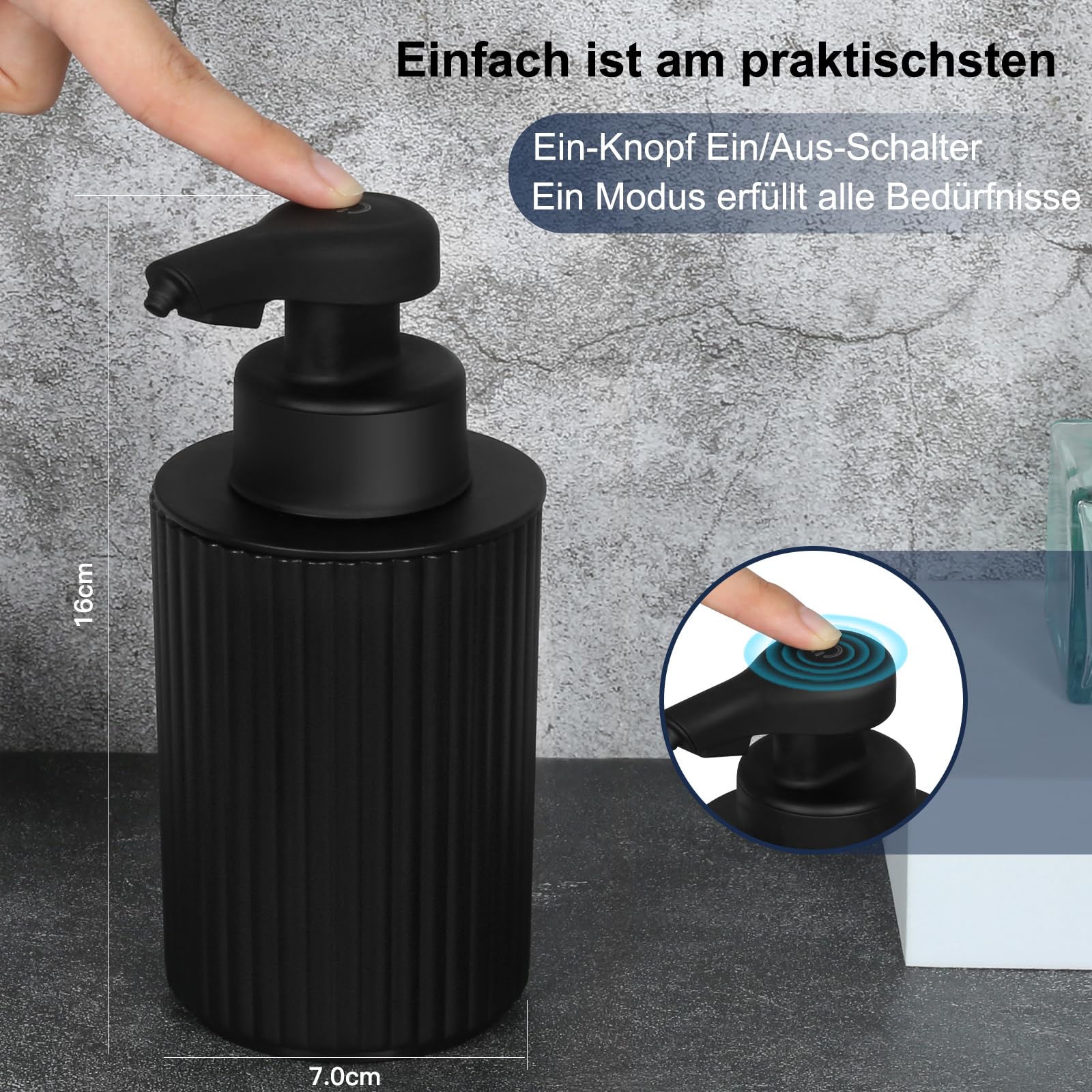 Phneems Automatische zeepdispenser, elektrisch, met sensor, geen Phneems Automatische zeepdispenser, elektrisch, met sensor, geen