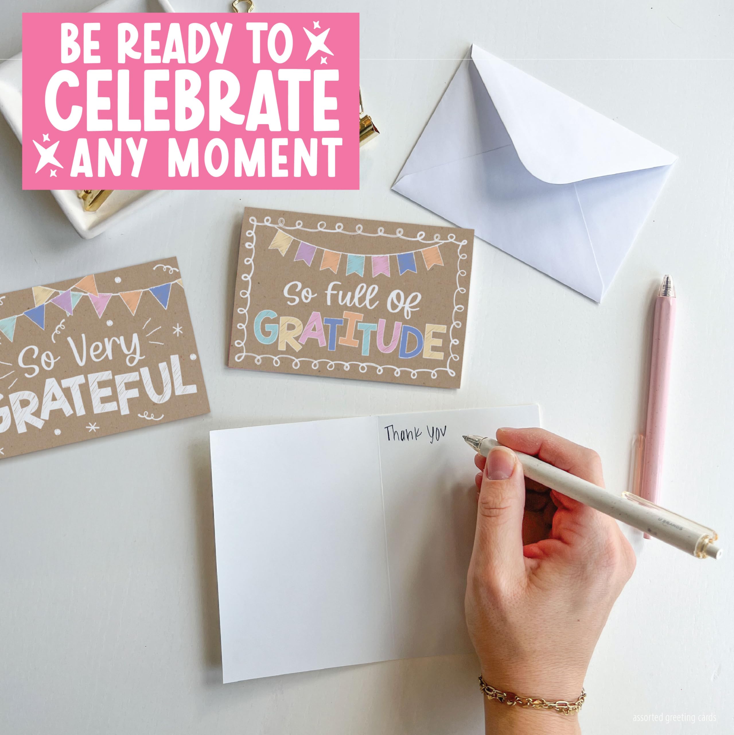 Hadley Designs Assortiment de cartes avec enveloppes pour toutes les occasions – 54 cartes de vœux en vrac pour toutes les occasions, assortiment de cartes de vœux, anniversaire, remerciement