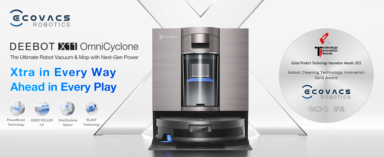 Amazon.com - ECOVACS DEEBOT X11 OmniCyclone Robot Vacuum and Mop