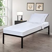 Gilbins 4-Piece Cotton Cot Sheet Set 30x75x8 - Fitted, Flat Sheet & 2 Pillowcases for Camp, RV Bunk Beds, White