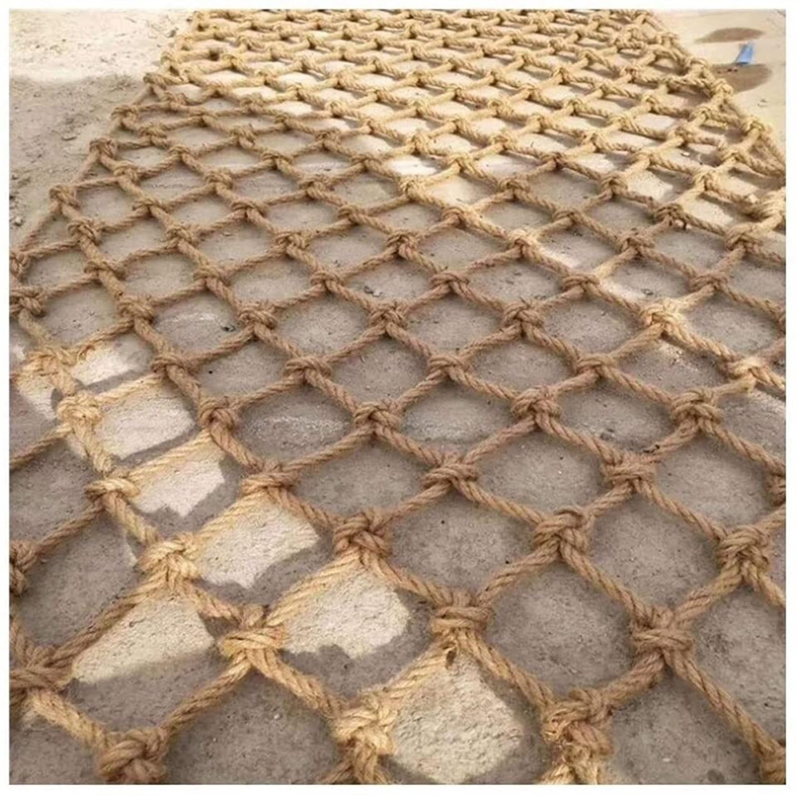 Red de escalada tejida a mano para gatos, balcón, jardín, varios tamaños, red de cuerda para litera, protección contra caídas y red de seguridad decorativa (5 x 10 m)