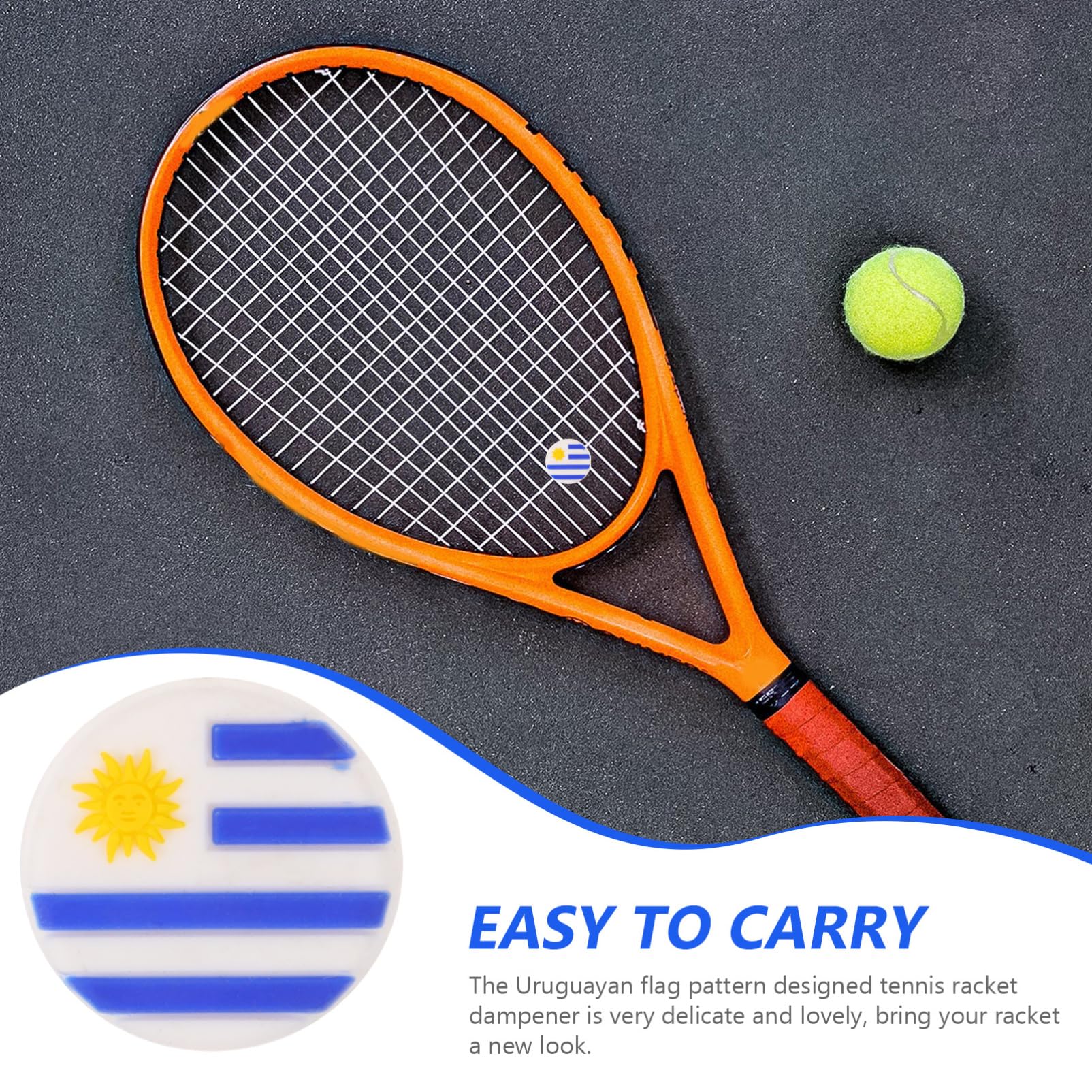 TOYANDONA 30stücke Tennis Racket Dämpfer Mit Uruguayanischem Flaggen-Design Effektiver Stoßdämpfer Für Vibrationen Für Tennisliebhaber Altersgruppen