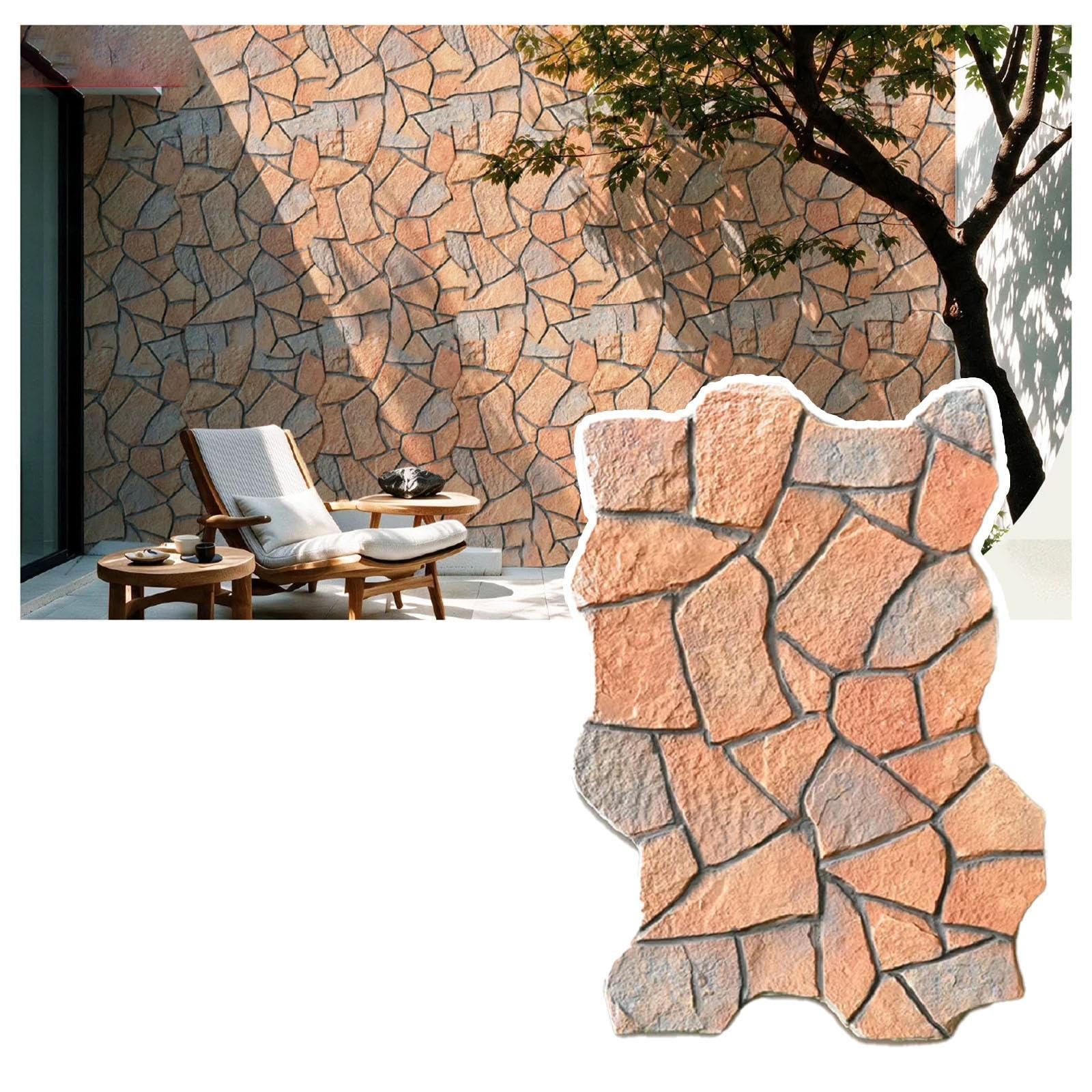 Panel De Pared De Poliuretano (PU) Con Imitación De Piedra Irregular,Ligero