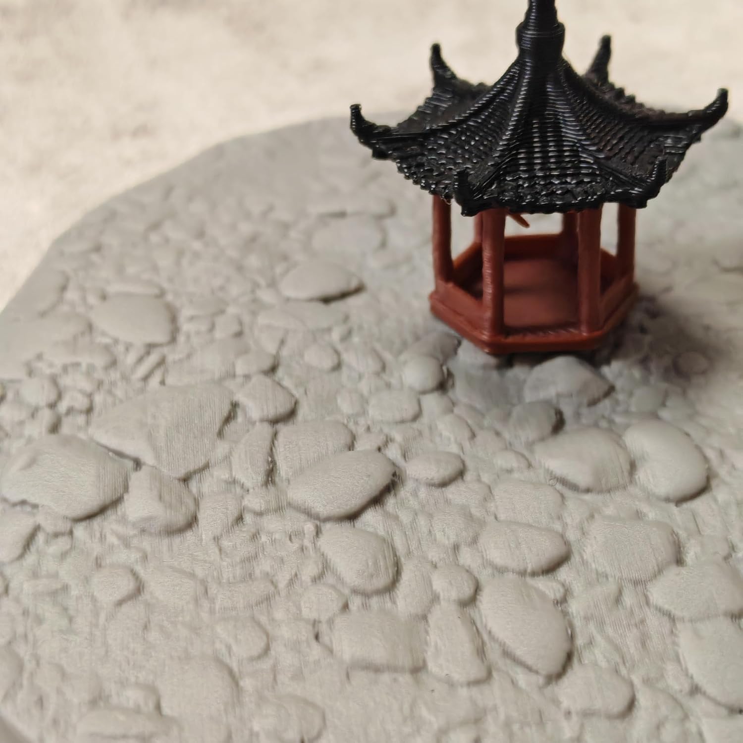 LuckyVin Terrain Texture Roller for D&D, Wargaming, Battle Mat, Tabletop, Dungeons and Dragons, Black (6 Styles)
