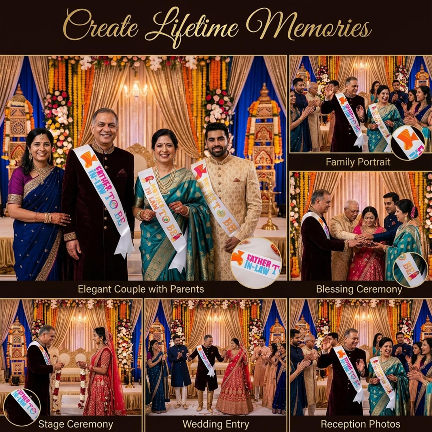 Soon-to-Be Saas & Sasur Sashes - Wedding Accessories -6