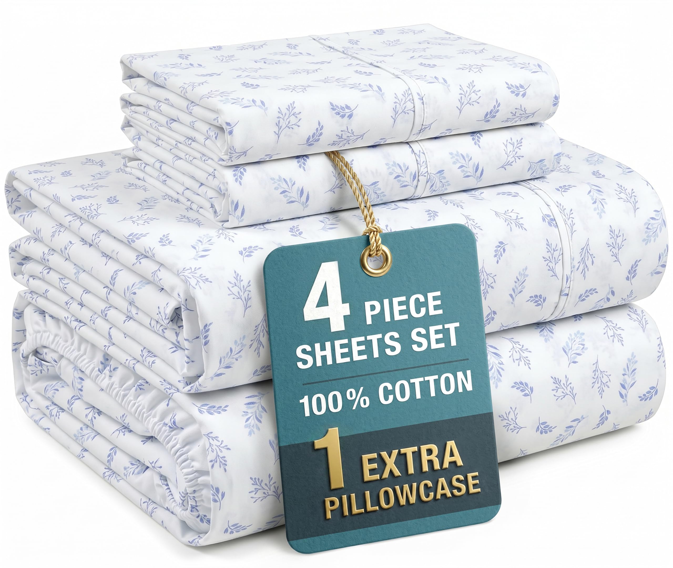 Casa Platino Twin Size Sheets – 100% Cotton Crisp Percale Weave Sheets Twin Size, Soft Cozy Feel with 2 Pillowcases, 15" Deep Pockets & Breathable Fabric for All Sleepers & Everyday Use – Amethyst Twin 13: Amethyst
