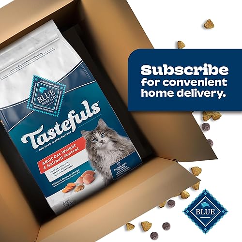 Miniatura 11 de Blue Buffalo Tastefuls Weight & Hairball Control Alimento seco natural para gatos adultos, bolsa resellable de 3 libras