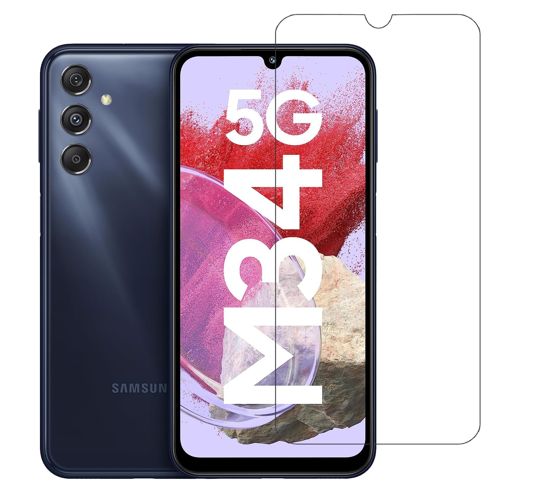 HOBBYTRONICSSmudge Resistance Nano Coating Screen Protector for Samsung Galaxy M34 5G with Installation Kit (Transparent) (Pack of 1)