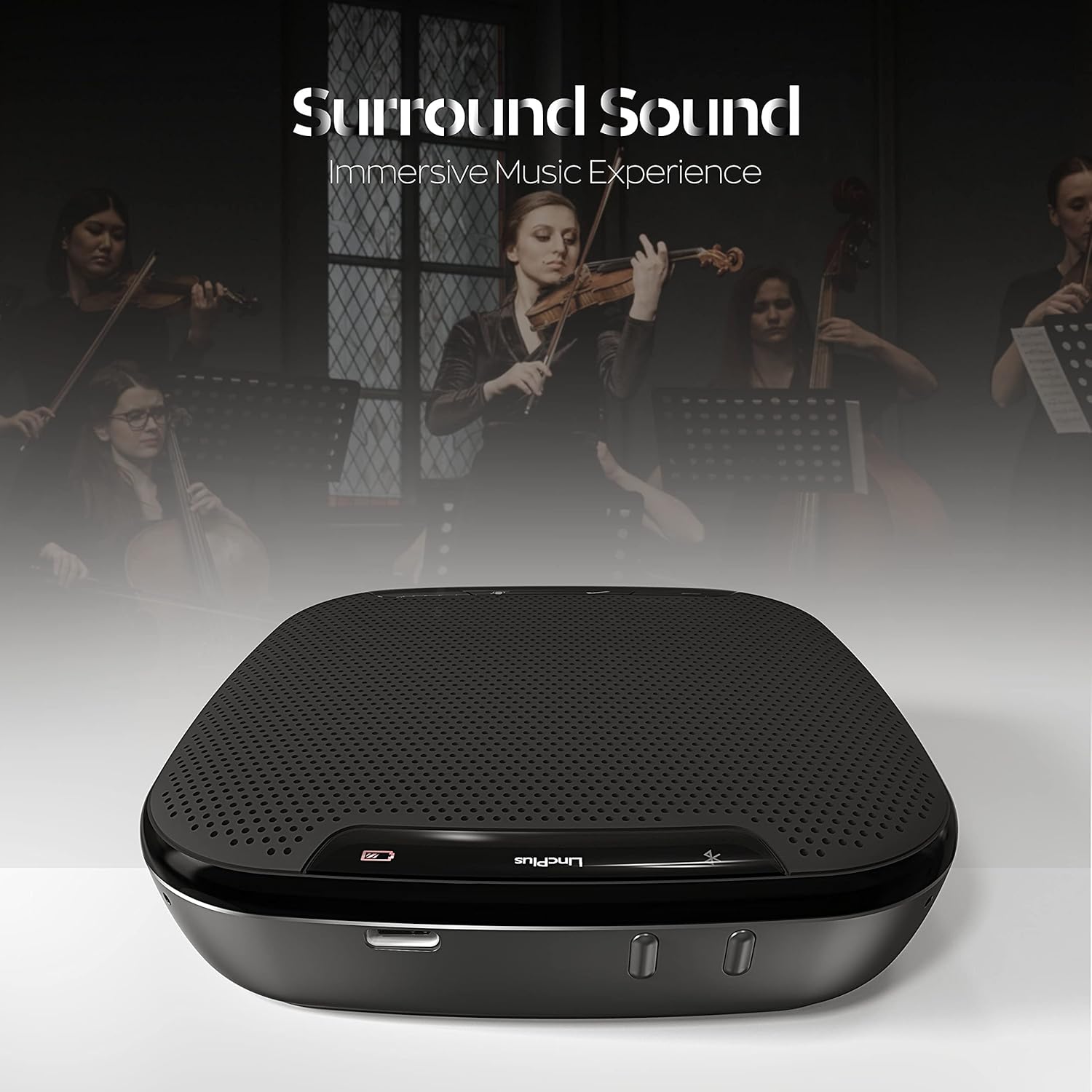LincPlus C1 Bluetooth Speakerphone with Microphone 360°Voice Pickup Noise Reduction Portable Conference Speaker Compatible with Skype Zoom Webex for Home Office USB C Speaker with Mic : Office Products