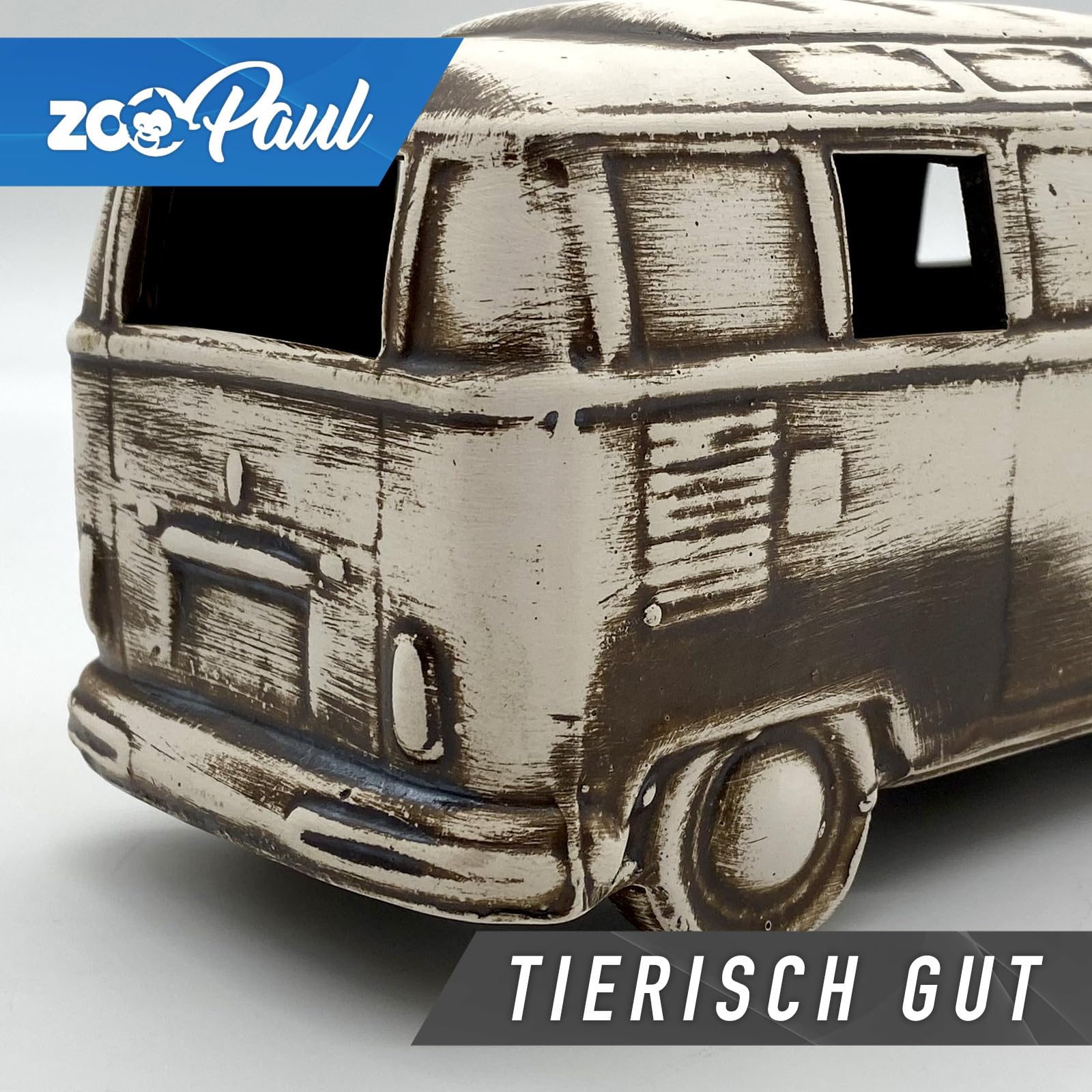 ZooPaul Sprudel Set Keramik Deko und Pumpe + Zubehör Dekoration Aquarium Bus Camper Samba Auto groß