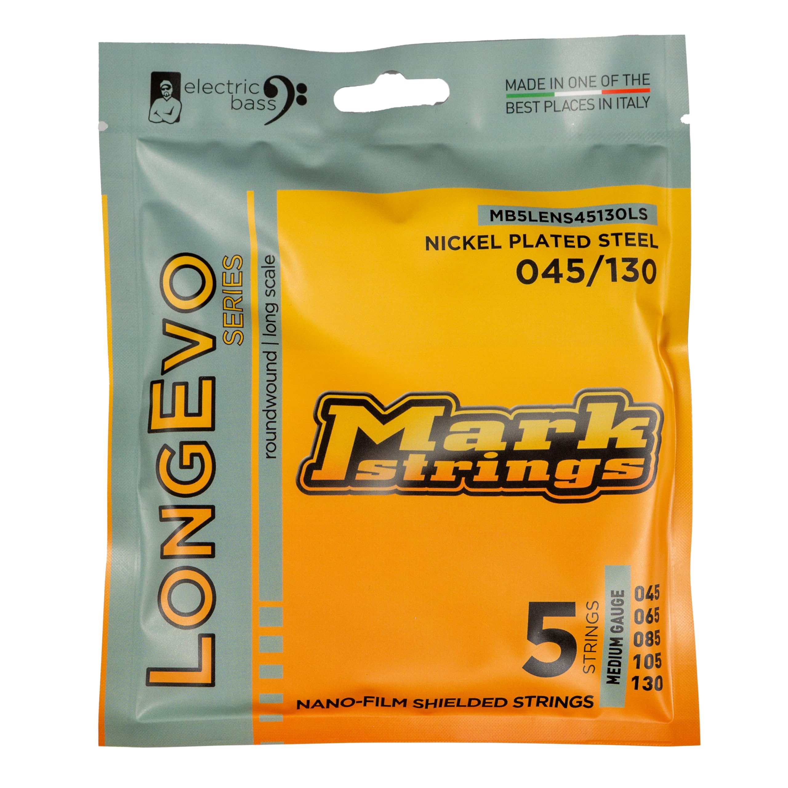 Mark Bass Longevo Nickel Plated Steel Nano-Film Shielded 45-130 5 Bas Teli