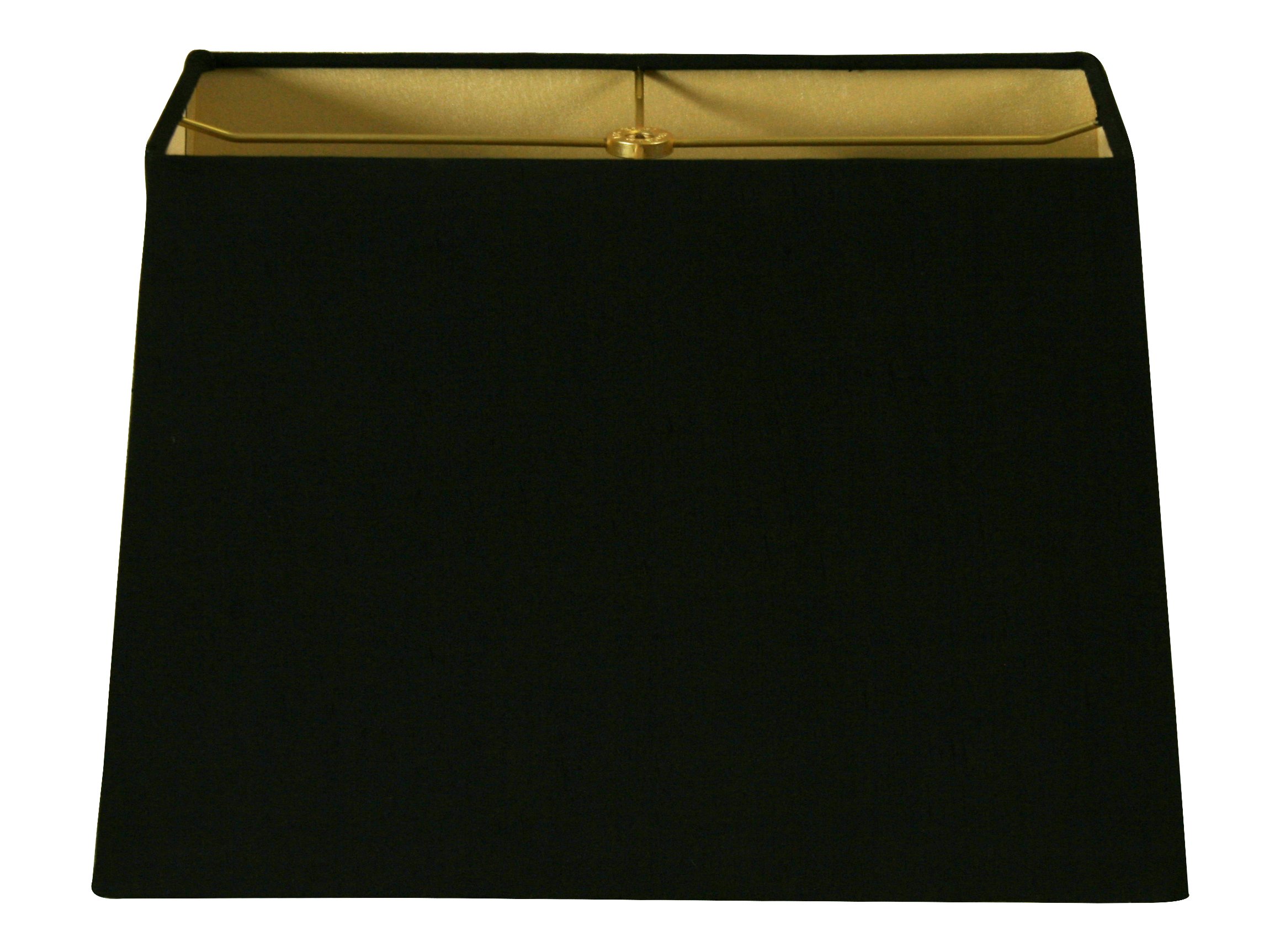 Royal Designs, Inc HB-613-18BLK HB-613 Royal Designs Rectangle Hardback Lamp Shade, Black, (8" x 16) x (10" x 18) x 12, (8x16) x (10x18) x