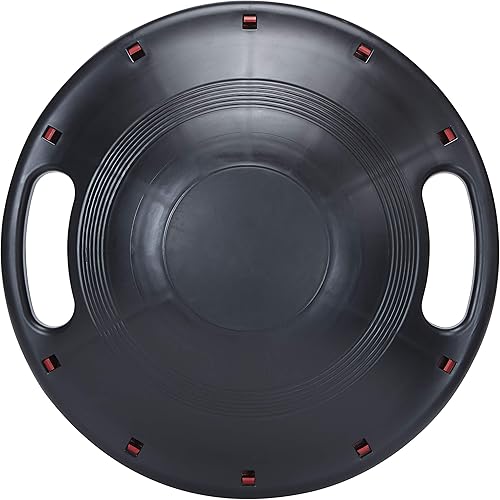 Miniatura 3 de SPRI Core Balance Board - Entrenador de disco tambaleante, superficie antideslizante, balancín de doble mango para sentadillas, flexiones,