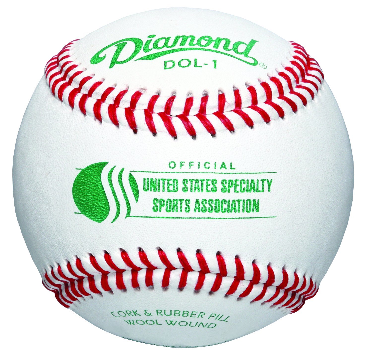 Diamond Sports USSSA Select Wool Blend Winding Baseball, Dozen
