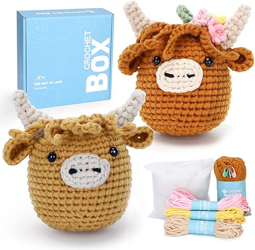 Miniatura 16 de Kit de ganchillo para principiantes: kit de ganchillo de 2 piezas, crea el primero, incluye gancho, hilo suave y accesorios, manualidades