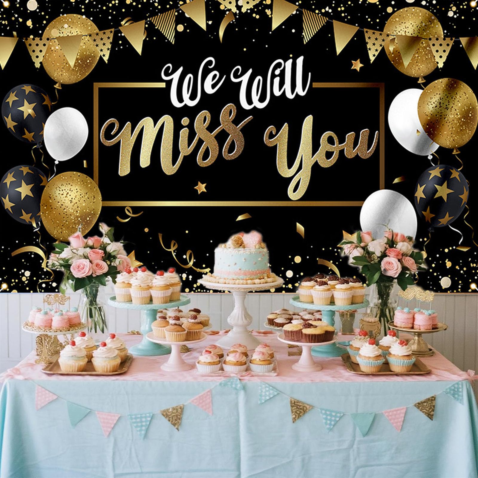 VGRDTW Retirement Decorations, Sorry Your Leaving Decorations, Good Luck Banner - Image 4