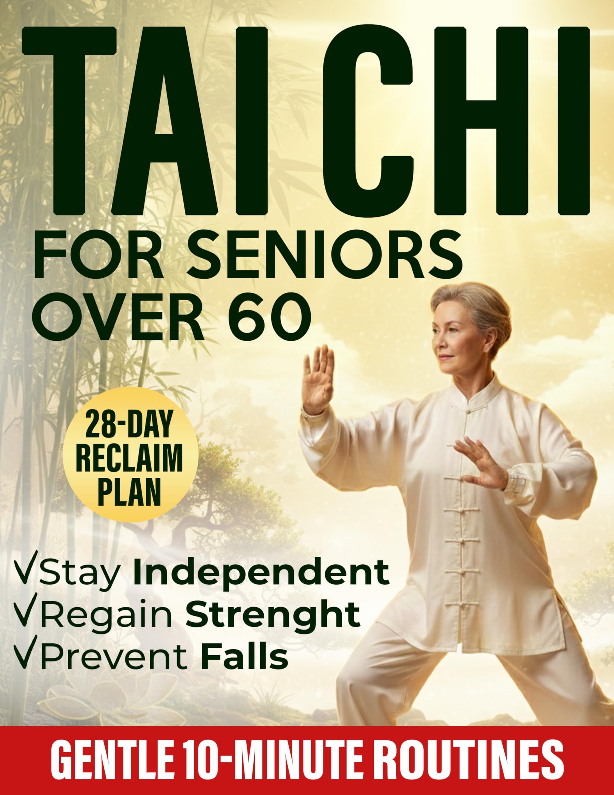Tai Chi for Seniors Over 60: Gentle 10-Minute Routines with Step-by-Step Illustrations & Video Guides to Prevent Falls, Ease Joint Pain, and Restore Strength, Balance & Independence