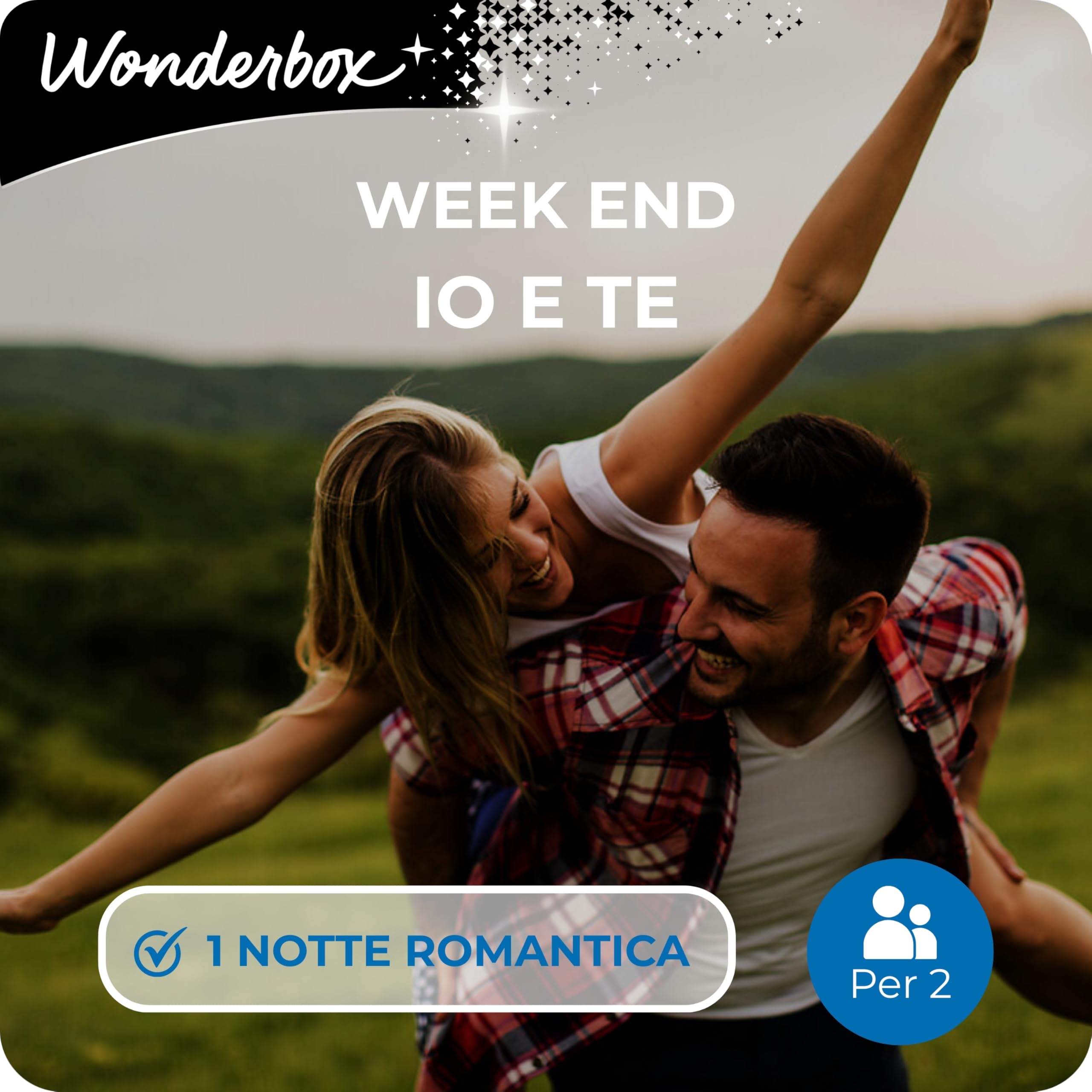 WONDERBOX - Cofanetto Regalo - Week End Io e Te - per 2 Persone | 1 notte - Più di 2100 soggiorni - Hotel 4* e 3*, tenute, agriturismi